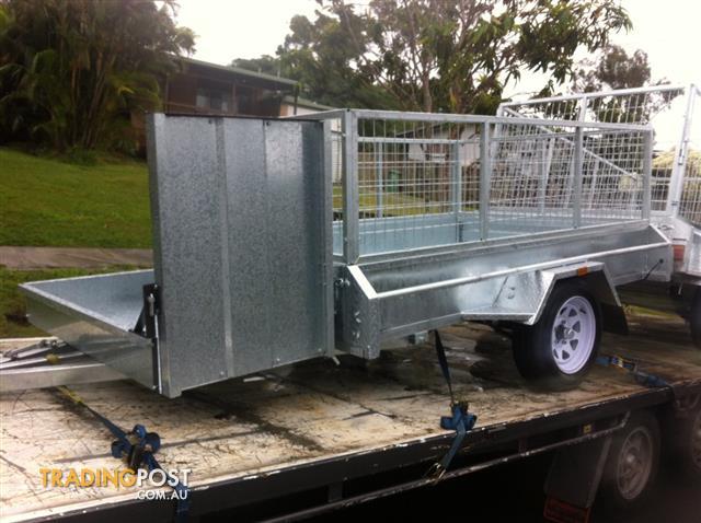 NEW MOWING CONTRACTORS TRAILER WITH REAR ACCESS RAMP