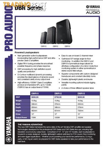 Yamaha DBR 10 Powered Loudspeaker PA - DBR10