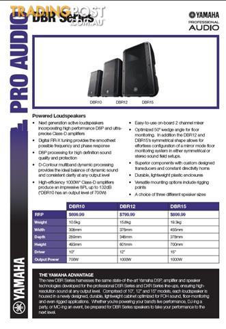 Yamaha DBR 15 Powered Loudspeaker PA - DBR15