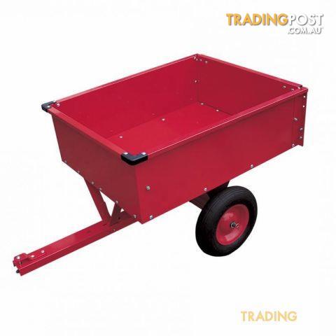 STEEL Ride On LAWN MOWER Tipper TRAILER 227kg. POWDER COATED. Brand New.