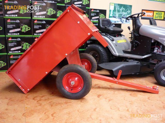 STEEL Ride On LAWN MOWER Tipper TRAILER 227kg. POWDER COATED. Brand New.