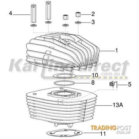 Go Kart CYLINDER GASKET 4/10 -TOP / X30 / KA100 - ALL BRAND NEW !!!