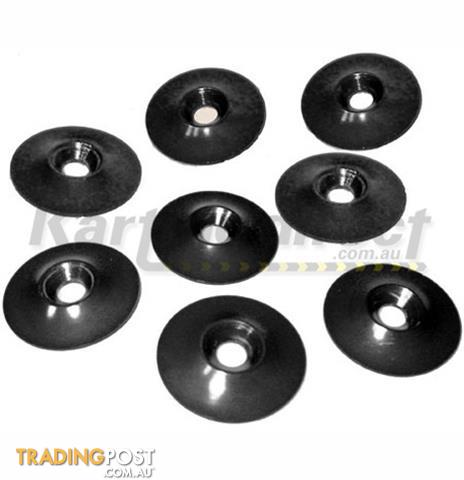 Go Kart Seat Washers  Counter Sunk Alloy  Black Anodised  Pack of 8 - ALL BRAND NEW !!!