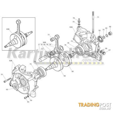 Go Kart X30 Complete CRANKSHAFT    IAME Part No.: X30125617 - ALL BRAND NEW !!!