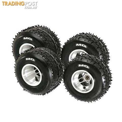 Go Kart Tyres and rim set  MG White (wets) set and  BOLT ON RIM set - ALL BRAND NEW !!!