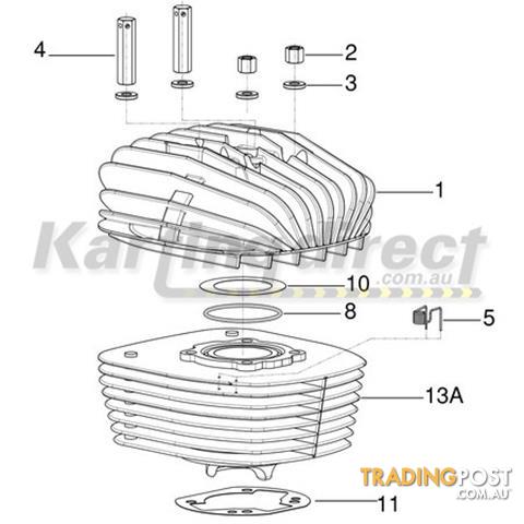 Go Kart IAME KA100 CYLINDER HEAD REEDJET AUS - ALL BRAND NEW !!!