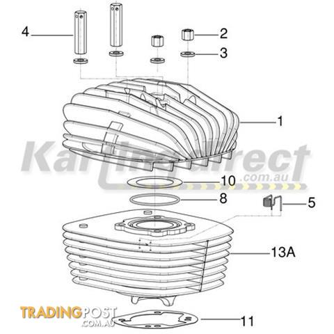 Go Kart CYLINDER GASKET 2/10 -TOP / X30 / KA100 - ALL BRAND NEW !!!