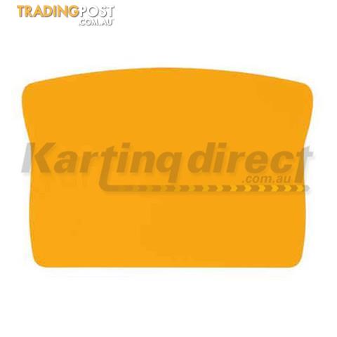Go Kart Yellow Rear Number Plate Sticker Large. Suit plastic rear bar - ALL BRAND NEW !!!