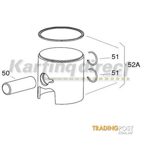 Go Kart X30 54,10 v Complete green PISTON          IAME Part No.: BP-25061-CV - ALL BRAND NEW !!!