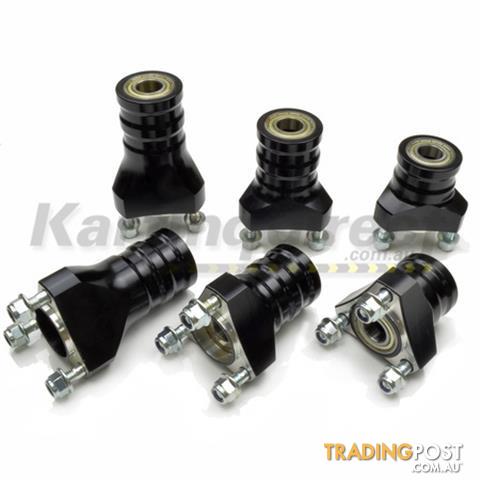 Go Kart Front Hub 17mm x 90mm Black  Black Large Suit 17mm x 55mm Stub Axles each - ALL BRAND NEW !!!