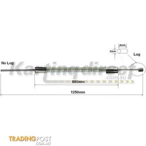 Go Kart Accelerator Cable  Lug  Suit Cheetah, J, Clubman, Rotax, X30, Leopard  BRAID - ALL BRAND NEW !!!