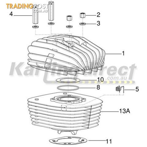 Go Kart CYLINDER GASKET 1/10 -TOP / X30 / KA100 - ALL BRAND NEW !!!