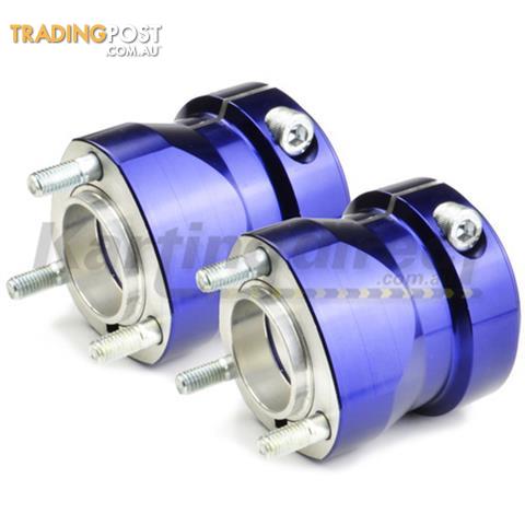 Go Kart Rear Hub set  Suit 50mm Axle  70mm long  Blue Anodised - ALL BRAND NEW !!!