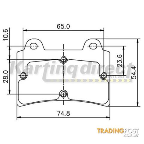 Go Kart Brake Pads  Suit ARROW MONACO OMEGA DENT BRAKES ULTIMATE 15mm - ALL BRAND NEW !!!