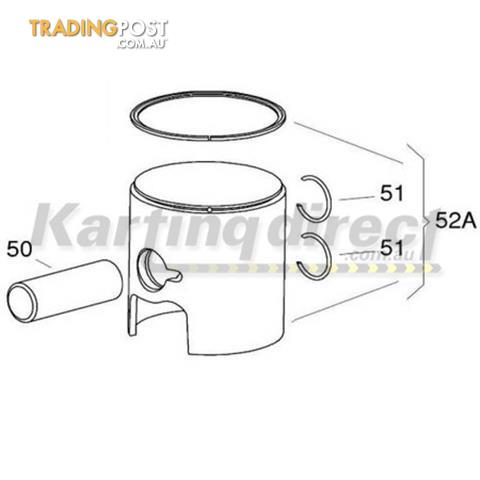 Go Kart X30 54,25 r Complete red PISTON          IAME Part No.: BP-25081-CR - ALL BRAND NEW !!!