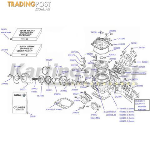 Go Kart Rotax Complete Engine Gasket and Oil Seals Rotax Part No.: 296160 - ALL BRAND NEW !!!