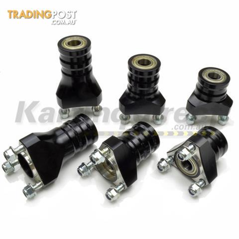 Go Kart Front Mini Hub Set Black Medium Suit 17mm x 75mm stub axles - ALL BRAND NEW !!!