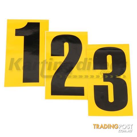 Go Kart Number 2 Black Large on Yellow background - ALL BRAND NEW !!!