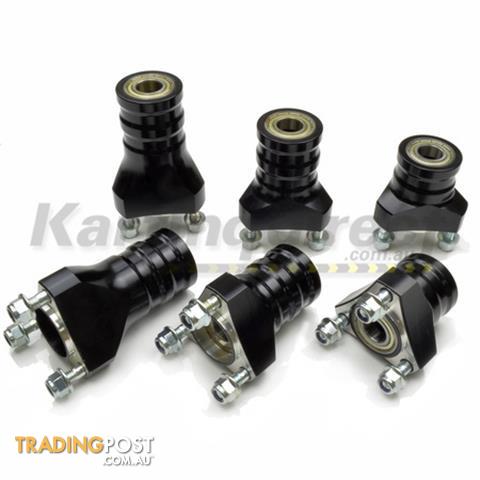 Go Kart Front Hub 17mm x 75mm Black  Black medium Suit 17mm x 55mm Stub Axles each - ALL BRAND NEW !!!