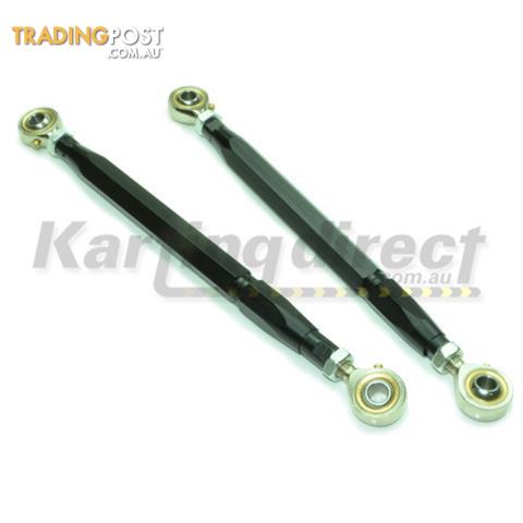 Go Kart Tie Rod Adjustable Kit with rod ends Black twin - ALL BRAND NEW !!!