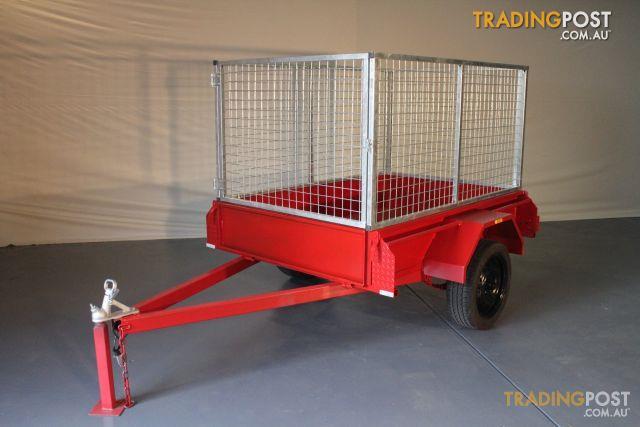 6x4 h/d cage trailer