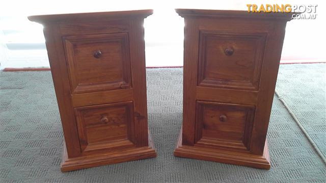 Pair Of Lounge Chair Side Drawers