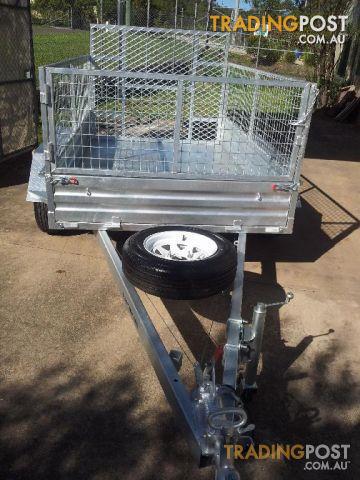 10 x 6 Tandem Trailer with Cage & Ramp   Galvanized Trailer with Cage & Ramp*Super Special