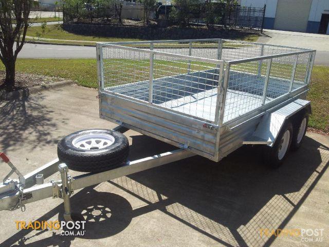 10 x 6 Box Trailer with Cage *Super Special Price Hot Dipped Galvanized Tandem with Cage