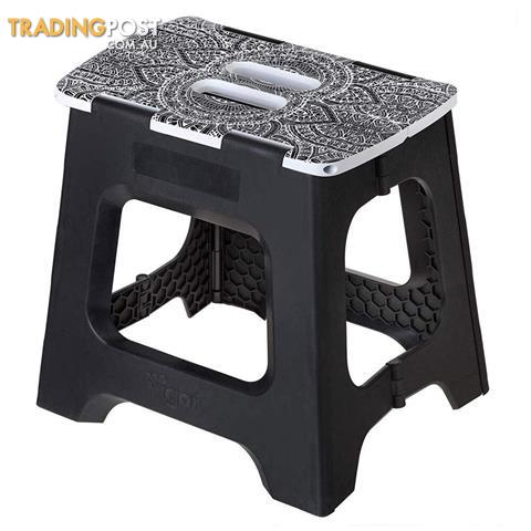 black foldable stool