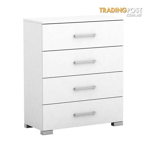 New 4 Chest Of Drawers Wooden Bedroom Storage Cabinet White