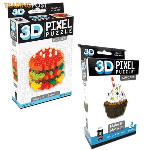 3d pixel puzzle cupcake instructions