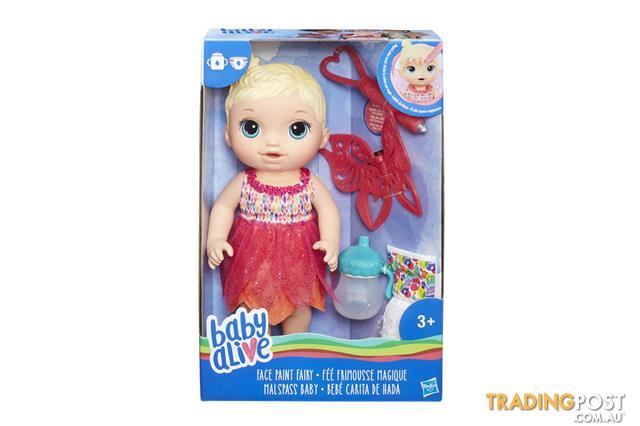 baby alive face paint fairy