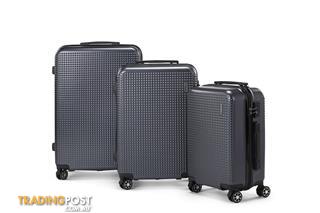 milano abs luxury shockproof luggage 3 piece set