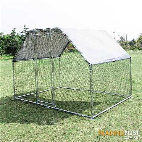 1 9m X 2 8m Large Metal Chicken Coop Walk In Cage Run House Shade