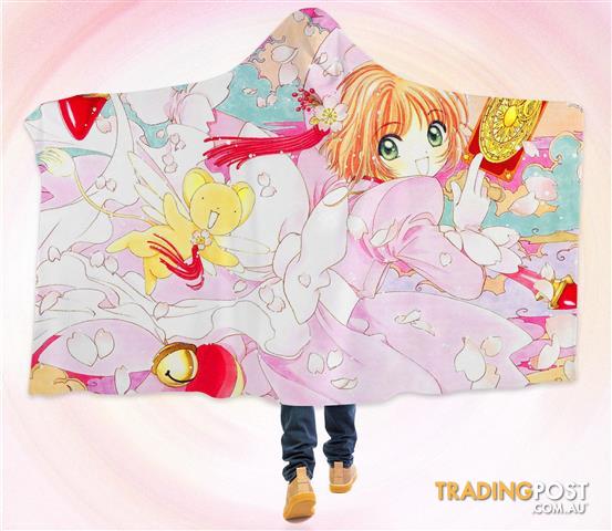 3dcardcaptorsakura4241animehoodedblanket150x130cm59x51