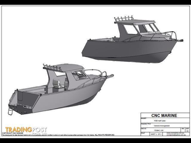 SABRECRAFT 7.50M  ALUMINIUM HALF CABIN  BOAT