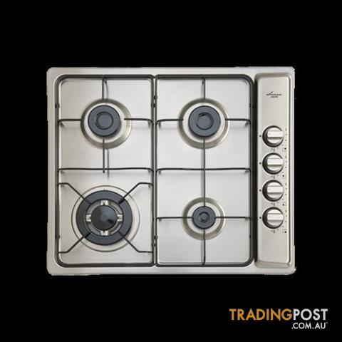 Euro 60cm Stainless Steel Gas Cooktop With Wok Burner