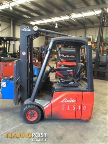 LINDE , E14C CONTAINER MAST ELECTRIC FORKLIFT , 2007
