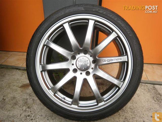 WHEELS & TYRES RAYS ENG G GAMES 77S VAIO 18" STG ALLOYS