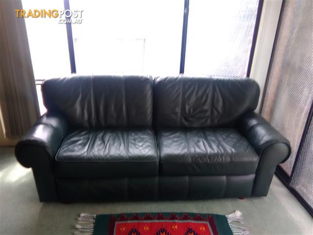Dark Green Leather Couch, Dark Green Leather Sofa
