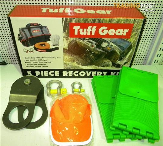 MONSTER 10 PCE TUFF GEAR 4X4 4WD RECOVERY KIT USE WITH WINCH EVERYTHING YOU NEED