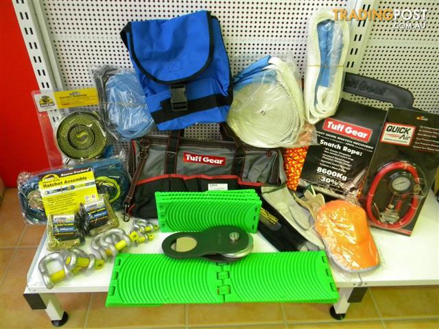 PREMIUM 26 PCE TUFF GEAR 4X4 4WD RECOVERY KIT USE WITH WINCH EVERYTHING YOU NEED
