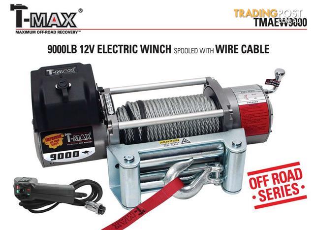NEW TMAX 9000LB OFF ROAD 12V WINCH TMAEW9000 WITH WIRE CABLE EASY INSTALL READY