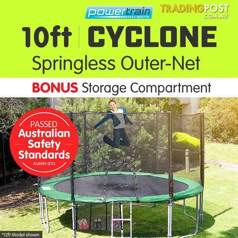 Kahuna Cyclone 10 Ft Springless Springfree Trampoline With Net