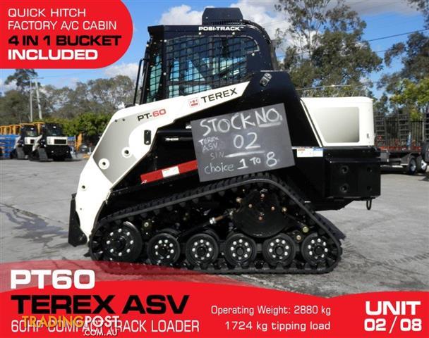 Terex. Posi-track PT60 COMPACT Track Loader [UNUSED] UNIT#02 WITH Factory A/C Cabin / Quick Hitch / Openable Rear window 