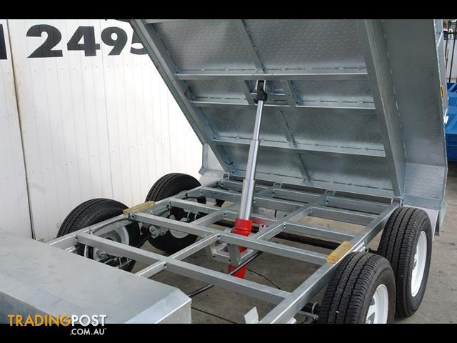 - 8x5 GALVANISED HYDRAULIC TIPPER TRAILER WITH CAGE, TILT TRAILER, TIPPER TRAILER, ELECTRIC TIPPER TRAILER 