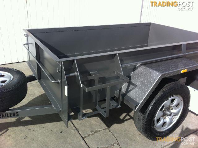 - 7x4 OFFROAD TRAILER, FULLY ROLLED CHECKER PLATE BODY TRAILER